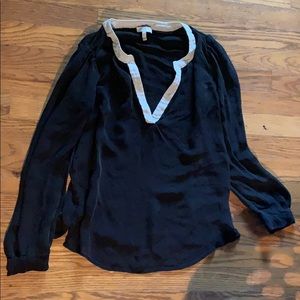 Black and white blouse